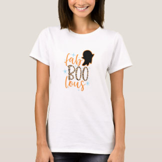 Cute Fabboolous Leopard Print Ghost Halloween Moms T-Shirt