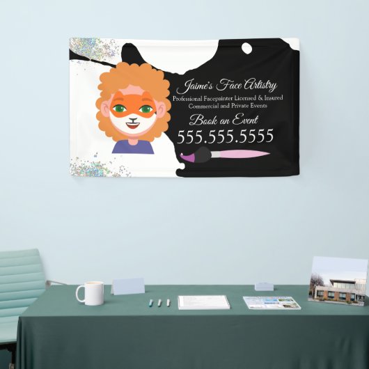 Cute Face Painting Facepainter Clown Banner (Messeveranstaltung)