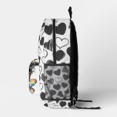 Cute Fairy Black Girl Hearts Customizable Name  Bedruckter Rucksack (Rechts)