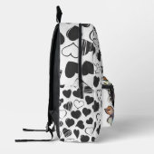 Cute Fairy Black Girl Hearts Customizable Name  Bedruckter Rucksack (Links)
