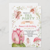 Cute fairy party invitation einladung (Vorne/Hinten)