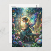 Cute Fairy  Postkarte (Vorne/Hinten)