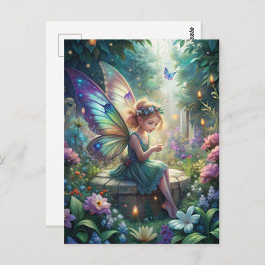 Cute Fairy Postkarte (Vorne/Hinten)