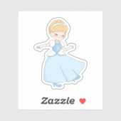 Cute Fairy Tale Princess Pastel Dress Vinyl Aufkleber (Blatt)