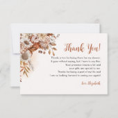 Cute Fall Boho Bridal Shower Dankeskarte (Vorderseite)