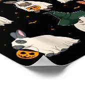 Cute Fall Bunny Ghost Costume Rabbit Lover Soky Se Poster (Ecke)