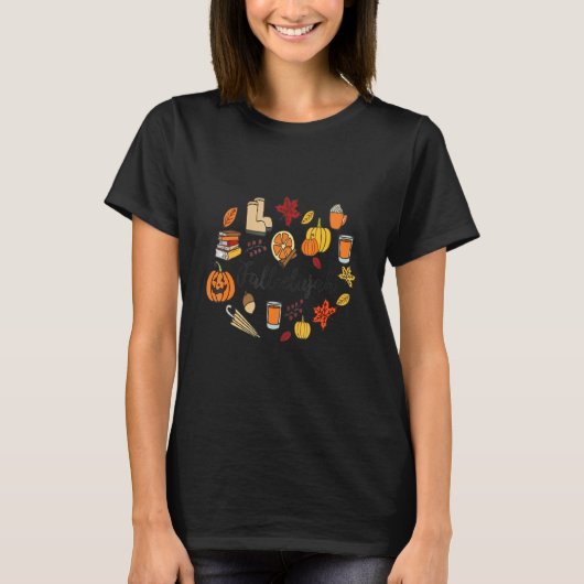 Cute Fall Elujah Autumn Leaves Pumpkin Spice Fall T-Shirt (Vorderseite)