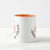 Cute Fall Pumpkin Spice and Cozy vibes Tasse (Zentrum)