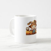 Cute Fall Scarecrow with Pumpkins Oversized T-Shir Kaffeetasse (Vorderseite Links)