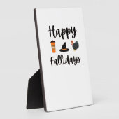 Cute Fall season Happy Fallidays Thanksgiving Hall Fotoplatte (Seite)