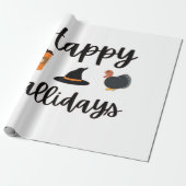 Cute Fall season Happy Fallidays Thanksgiving Hall Geschenkpapier (Ungerollt)