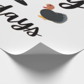 Cute Fall season Happy Fallidays Thanksgiving Hall Geschenkpapier (Ecke)