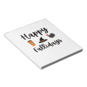 Cute Fall season Happy Fallidays Thanksgiving Hall Notizblock (angewinkelt)