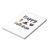 Cute Fall season Happy Fallidays Thanksgiving Hall Notizblock (Rotiert)