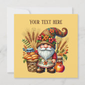 Cute Fall Seasonal gnome party Einladung (Vorderseite)