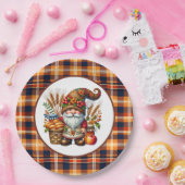 Cute Fall Seasonal gnome party  Pappteller (Party)