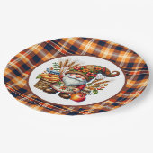 Cute Fall Seasonal gnome party  Pappteller (Schrägansicht)