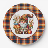 Cute Fall Seasonal gnome party Pappteller (Vorderseite)