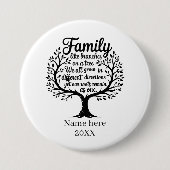 Cute Family reunion add name year Button (Vorderseite)