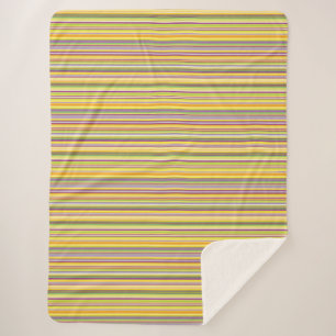 Cute farbenfrohe Streifen Design All-Over-Print Ta Sherpadecke