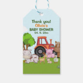 Cute Farm animals Baby Shower Geschenkanhänger (Vorderseite)