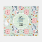 Cute Farm Animals Nursery  Fleecedecke (Vorderseite (Horizontal))