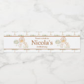 Cute Farm Barn Cows Birthday Wasserflaschenetikett (Einzelnes Label)