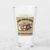 cute farm fresh eggs Country chicken  Glas (Rückseite)