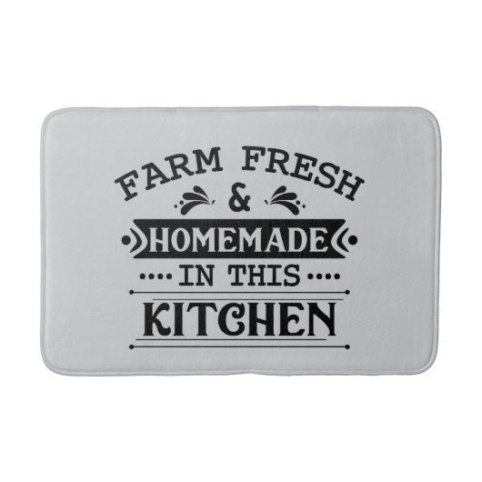 Cute Farm fresh homemade kitchen Badematte (Vorderseite)