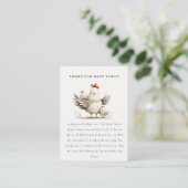 Cute Farm Mum and Baby Chick Books For Baby Shower Begleitkarte (Stehend Vorderseite)