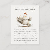 Cute Farm Mum and Baby Chick Books For Baby Shower Begleitkarte (Vorderseite)