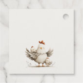 Cute Farm Mum and Baby Chick Floral Baby Shower Geschenkanhänger (Rückseite)