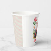 Cute Farm Pig On A Tractor 1st. Birthday Party Pappbecher (Rechts)