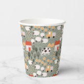Cute Farm Scene Pattern Pappbecher (Rückseite)
