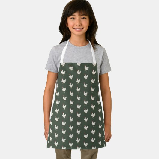 Cute Farmhouse Style Chicken Pattern Apron Schürze (Insitu)