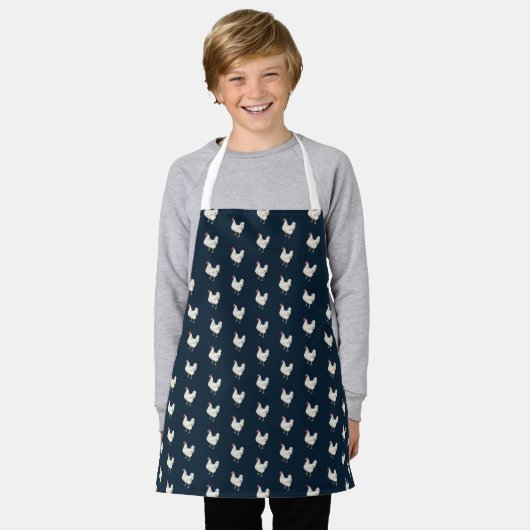 Cute Farmhouse Style Chicken Pattern Apron Schürze (Getragen)