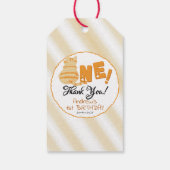 Cute Fat Orange Cat 1st Birthday Geschenkanhänger (Rückseite)