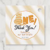 Cute Fat Orange Cat 1st Birthday Geschenkanhänger (Rückseite)