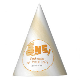 Cute Fat Orange Cat 1st Birthday Partyhütchen