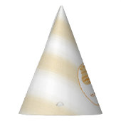 Cute Fat Orange Cat 1st Birthday Partyhütchen (Links)