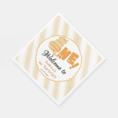 Cute Fat Orange Cat 1st Birthday Serviette (Ecke)