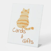 Cute Fat Orange Cat Baby Shower Cards & Gifts Sockelschild (Vorderseite)