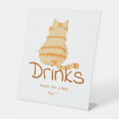 Cute Fat Orange Cat Baby Shower Drinks Sockelschild (Vorderseite)