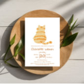 Cute Fat Orange Cat Baby Shower Einladung