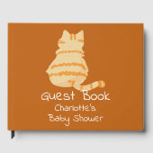 Cute Fat Orange Cat Baby Shower Gästebuch (Vorderseite)