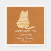 Cute Fat Orange Cat Baby Shower Serviette (Vorderseite)