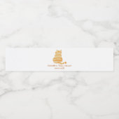 Cute Fat Orange Cat Baby Shower Wasserflaschenetikett (Einzelnes Label)