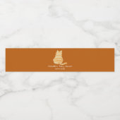 Cute Fat Orange Cat Baby Shower Wasserflaschenetikett (Einzelnes Label)