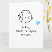 Cute father's day card from Baby1 Karte (Gelbe Blume)