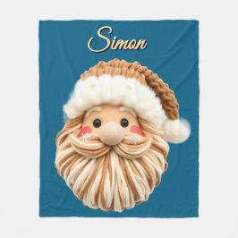 Cute Faux Yarn Christmas Santa crochet Fleecedecke
